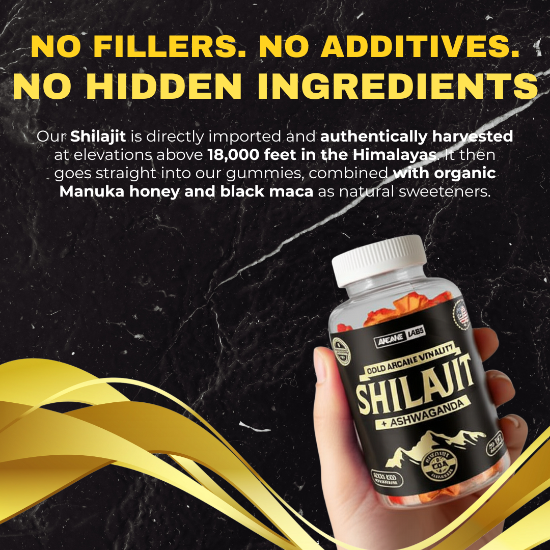 Arcane Shilajit w/ Ashwagandha Gummies